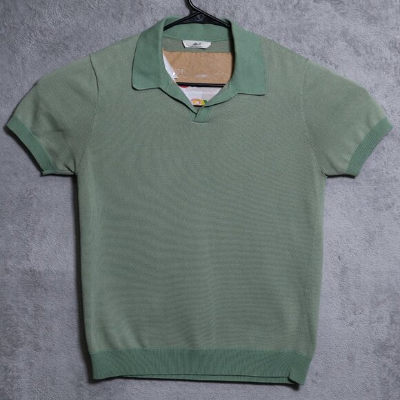 Mr P. Other - Mr P Polo Shirt Mens Small Green Knit Short Sleeve Casual Lightweight Pullover